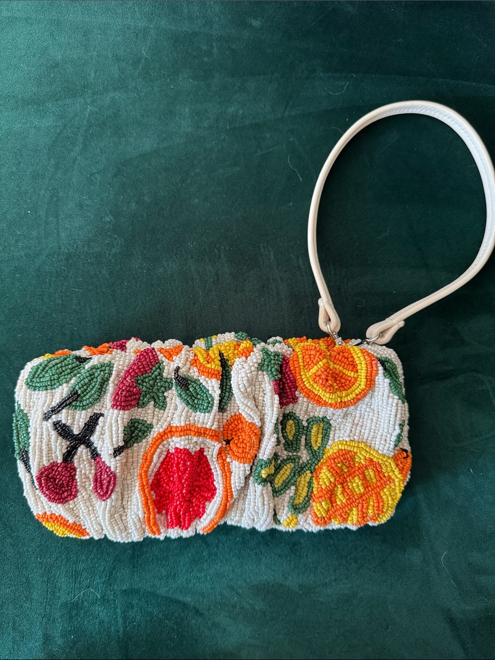 Staud beaded fruit wristlet